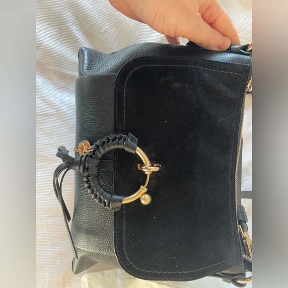 See by Chloe small Joan bag, black leather and suede. Pristine, only used once - Picture 5 of 9